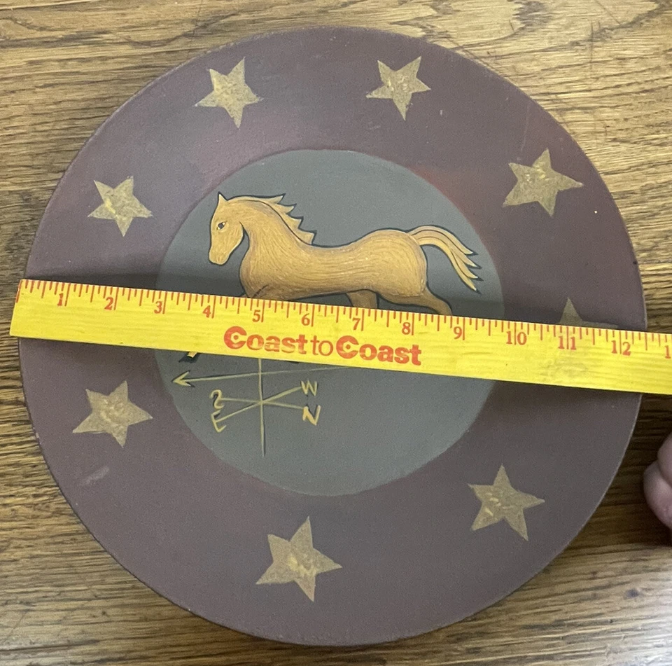 Kathy Graybill Hearthside Large Plate Weathervane Horse Platter 12.5” - Image 3 of 4