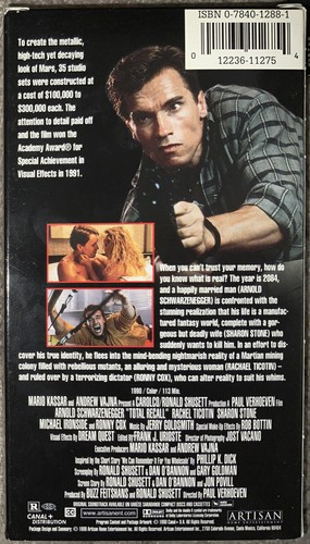 Total Recall (Artisan Home Entertainment, 1999, VHS) - Picture 2 of 3