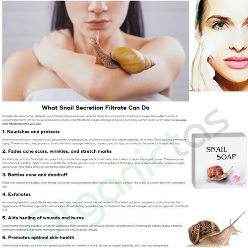 SNAIL SOAP Acne, Scars, Stretch Marks, Pigmentation, Anti-Aging, Age Spots, 30g - Picture 14 of 48