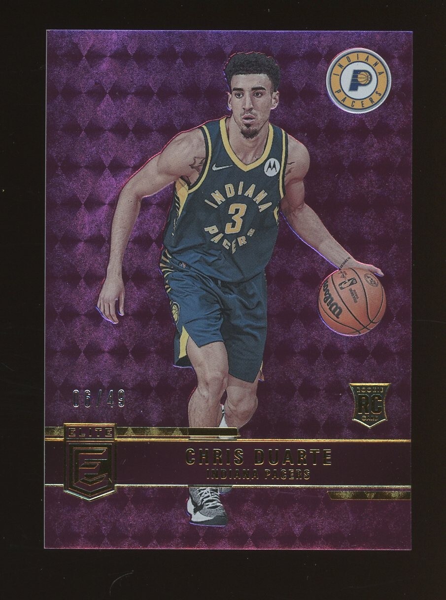2021-22 Donruss Elite Purple #236 Chris Duarte Pacers RC Rookie 6/49