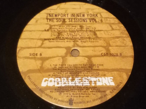 Newport in New York ‘72 The Soul Sessions,Vol 6 1972 Cobblestone LP-CST-9028 VG+ - Picture 3 of 4