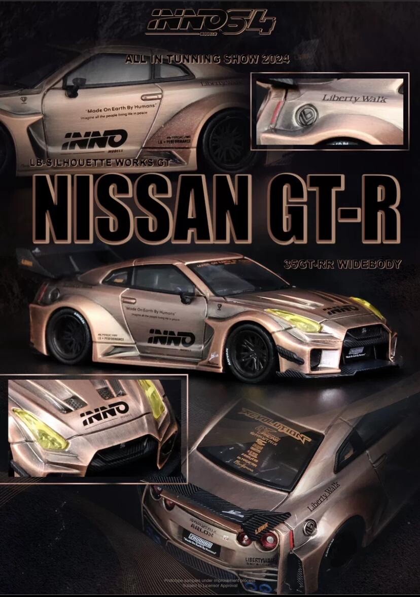 INNO64 Nissan 35GT-RR LB-SILHOUETTE WORKS AIT 2024 R35 Chase INNO64 Nissan 35GT-RR LB-SILHOUETTE WORKS AIT 2024 R35 Chase