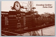 Pittsburgh PA~Greenberg Gardens~Forbes Field~UNUSED Baseball Nostalgia Postcard