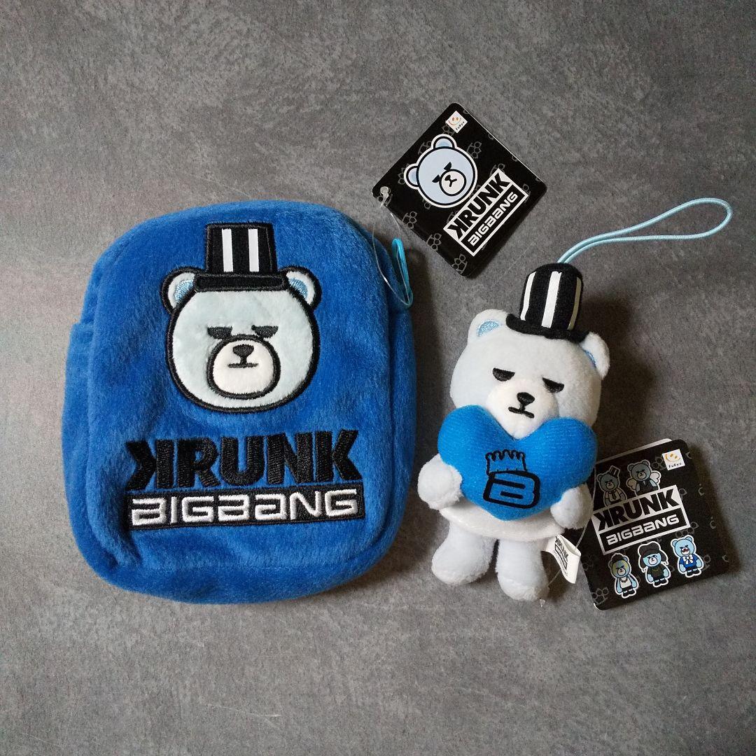 BIGBANG “KRUNK×BIGBANG” blue applique pouch etc rare set