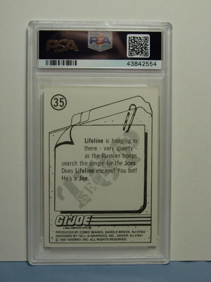 1987 Hasbro G.I. Joe Card #35 Lifeline AUTOGRAPHED HERB TRIMPE PSA/DNA LEGEND!! - Image 2 of 2