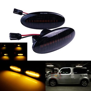 2x Dynamic Canbus LED Side Marker Light for Nissan QASHQAI RENAULT KOLEOS Smart