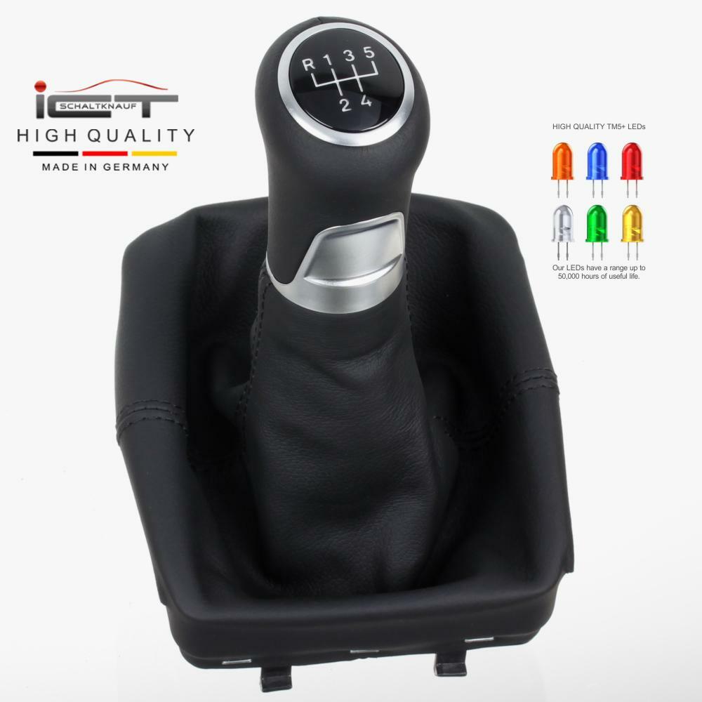 ICT Schaltknauf Manschette Manschette für VW Polo IV Typ 9N 9N2 Echtleder A44