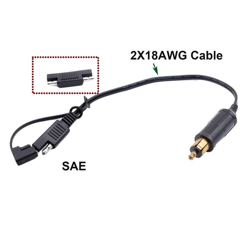 DIN Hella Powerlet Plug to SAE Battery Adapter Connector Cable f BMW Motorcycle - Picture 1 of 12