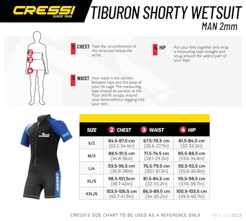 CRESSI Tiburon Man Shorty Wetsuit 2mm - Muta Shorty Uomo realizzata in Neoprene - Foto 5 di 8