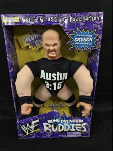 Jakks Pacific 1998 WWF WWE Bone Crunchin Buddies Stone Cold Steve Austin Figure - Bild 1 von 6