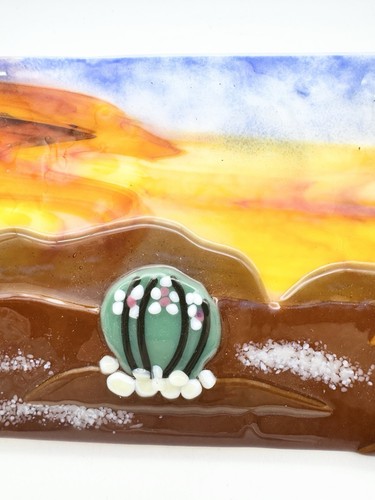 Placa de vidrio de arte paisajístico del desierto de Arizona - Imagen 3 de 6