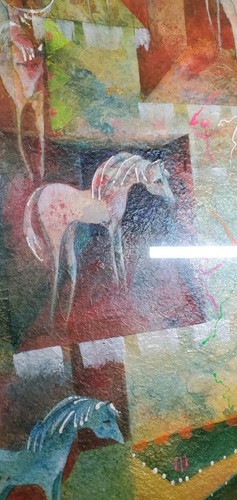 Native American Spiritual Blacklight Painting Authentic Sharon Day Sign 2000 - Picture 10 of 21