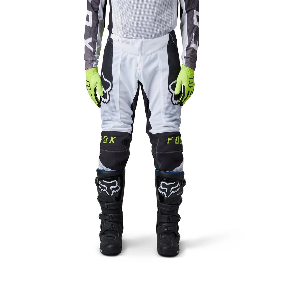 Pantalones de motocross Fox Racing Airline sensoriales (amarillo fluorescente) 30466-130 Foto 2 de 4