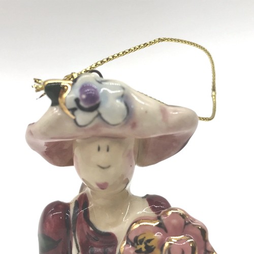 Cappello floppy Blue Sky Clayworks Heather Goldminc Lady statuina decorazione natalizia - Foto 2 di 7