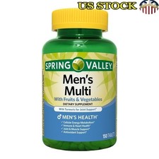 Men's Multivitamin Tablets 150 Count Immune Heart Muscle Support Gluten Free New