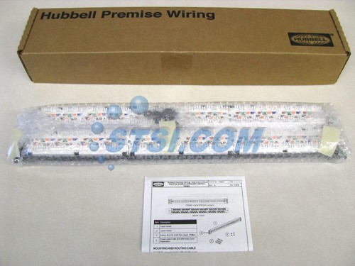 Hubbell P6E48U NextSpeed 6 48-Port Black Cat6 Patch Panel, New ~STSI - Picture 5 of 6