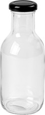 Pack of 100 Glass Bottles 12 Oz Twist Lock Lid Small Bottles with Lids, Glass Bo