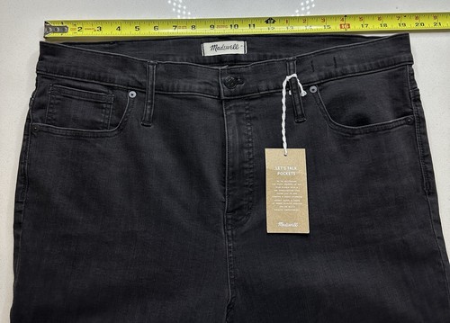 New Madewell Womens 9” High Rise Skinny Jeans Faded Black 35TL - Picture 3 of 10