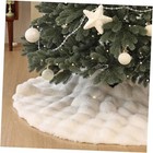 48 inch White Christmas Tree Skirt Large Tree Skirts, Snow White Faux 48 Inch