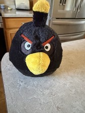 Angry Birds Black Bird Plush 5" No Sound sound no longer works VGUC 