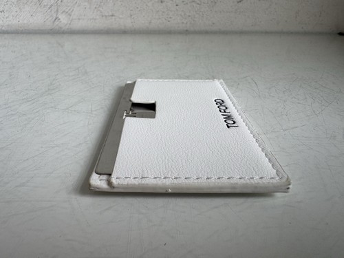 TOM FORD Luxus weißes Leder Kartenetui mit Metall Spiegeleinsatz Original - Bild 20 von 24