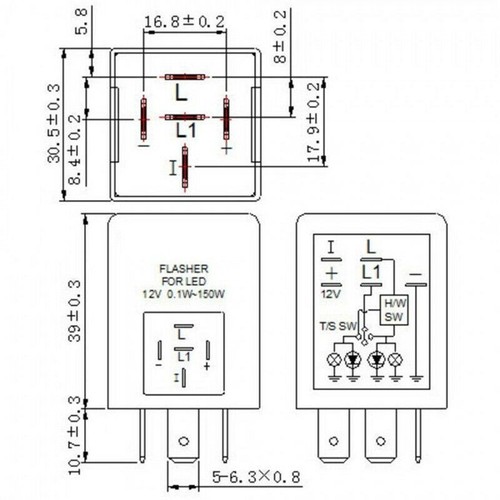 LED Blinker Fix 12V EP27 Electronic Relay Compatible with Multiple Brands - Picture 5 of 12