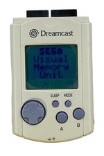 SEGA Dreamcast VMU Visual Memory Unit LCD Screen White Memory Card HKT-7000