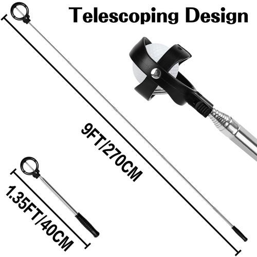 Golf Ball Retriever Telescopic for Water with Locking Button 9FT Golf Ball Pi... - Picture 3 of 6