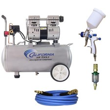 California Air Tools Cat-8010-pk Air Compressor Lvlp Spray Painting Kit New