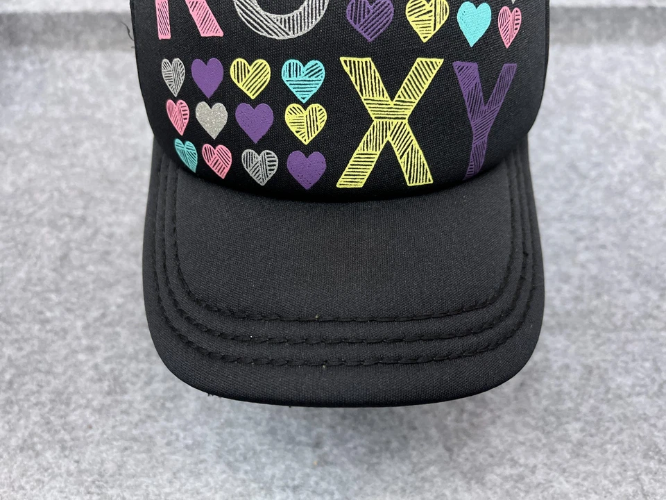 ROXY Gorra Gorra Snap Back Jóvenes Niñas Talla Única Negro Playa Surf Corazones Poliéster Foto 3 de 4