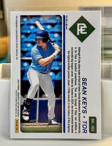 2024 Panini Sean Keys #165 - Green Holo Auto - Picture 2 of 2