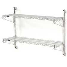 Nexel Wall Mount Wire 2-Shelf Starter Unit 30"W x 18"D x 34"H
