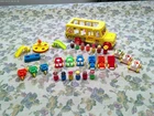 Big Lot of Vintage Fisher-Price Little People School Bus, Figures, Playground +