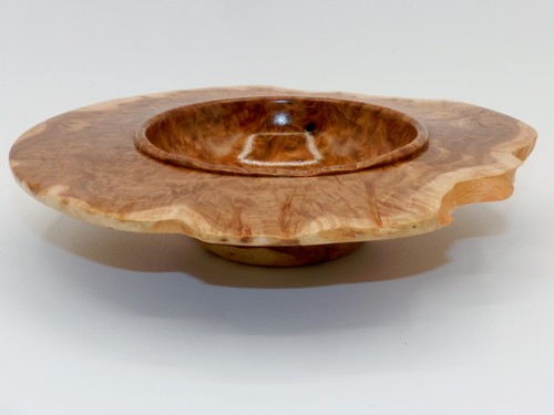 Stunning Handmade Bowl with a Natural Edge. Made from Brown Mallee Burl. #124 - Afbeelding 11 van 22