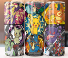 Pokemon Battle Art Tournament Pika Tumbler 20oz Mug Cup w/ Lid Straw Stainless