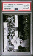 2022 Topps On Demand NY Yankees Aaron Judge Homerun Black & White Card PSA 10