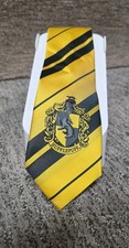 Harry Potter Hufflepuff Neck Tie Yellow black Stripes Kids /Adult Costume