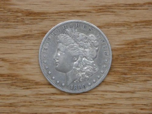 1886-New Orleans-nice VF condition-  $1 Morgan Silver Dollar-Free shipping-#78