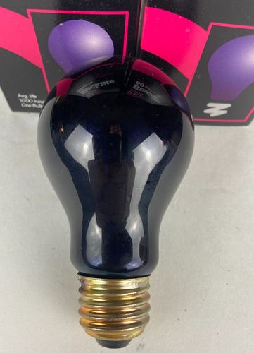 2-Pack GE 60W Black Light Light Bulbs - Vtg Old Stock Blacklite Black Light - Picture 4 of 4