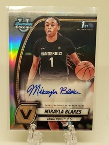 2024-25 Bowman University Chrome Mikayla Blakes 1st #55 Refractor Auto Autograph