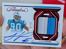 2023 Panini Flawless Distinguished Patch Autographs Julius Peppers #DPA-JPE /25