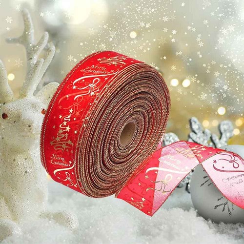 2 Rollen 400 x 6,3 cm rotes Weihnachts-Satinband, Weihnachts-Seidenband, - Bild 2 von 12