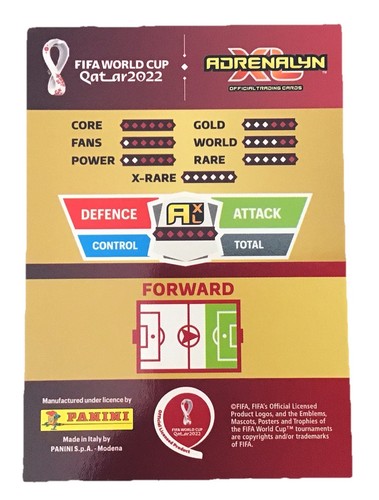 PANINI ADRENALYN XL WORLD CUP QATAR 22 AKRAM HASSAN AFIF QATAR GAME CHANGER GOLD - Picture 2 of 2