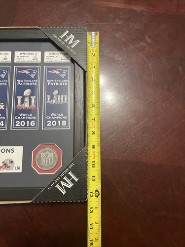Highland Mint NFL New England Patriots 6 Time Super Bowl Championship Banner - Picture 10 of 10