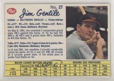 1962 Post Canadian Jim Gentile (Last Line Begins with Partie) #27 b7j