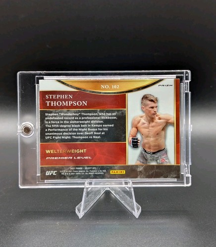 PANINI UFC SELECT 2021 STEPHEN THOMPSON TRI COLOR PRIZM PREMIER CARD #102 Mint - Picture 2 of 2