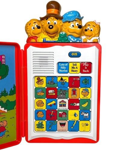 Lector de historias electrónicas Berenstain Bears Talking Stories Works de colección 1994 raro - Imagen 4 de 5
