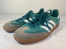 ADIDAS Samba Sneakers Indoor Soccer Shoes Green Suede- US 8
