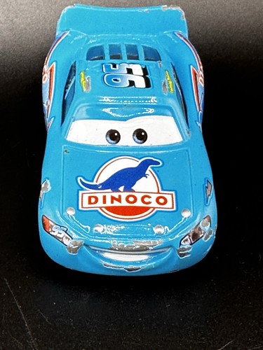 Disney Pixar Cars Lightning McQueen Dinoco Blue 95 1:55 Diecast Metal Movie - Picture 1 of 12