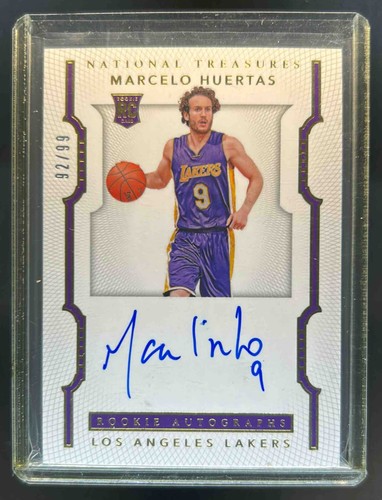 2015-16 National Treasures Marcelo Huertas Rookie Auto #92/99 Lakers